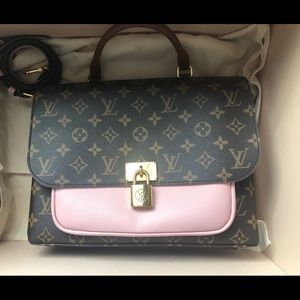 Auth Louis Vuitton Marignan Rose Poudre Mint Cond.